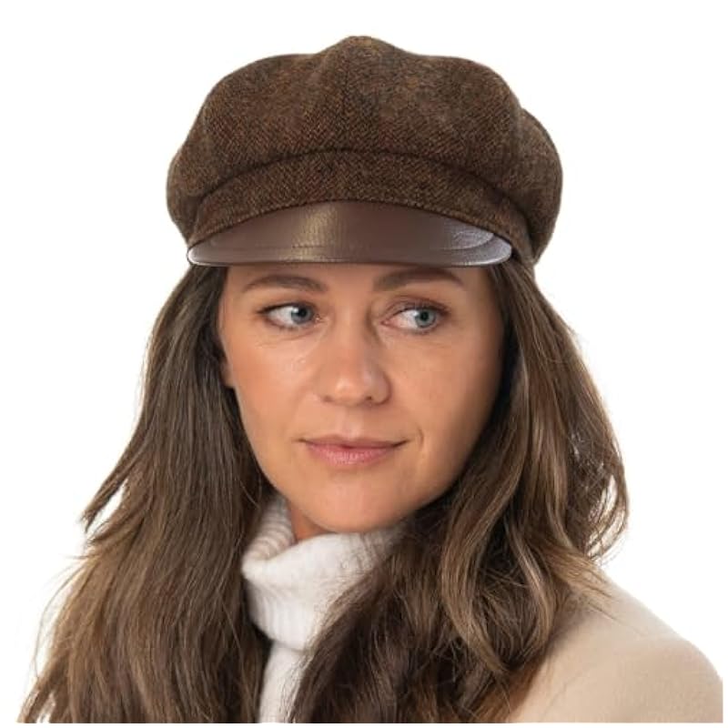 ‎womens Hats & Caps Stetson Stetson Classic Wool Riders Newsboy Cap Women/Men - Made in Germany Dark Green