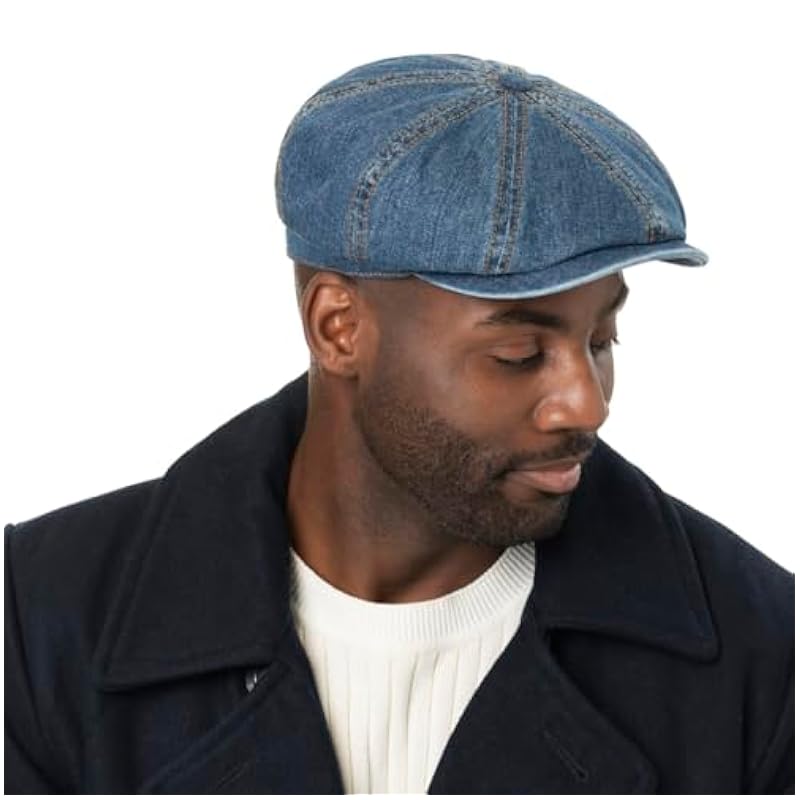 Stetson Hats & Caps ‎mens Stetson Hatteras Jeans Flat Cap Men - Denim