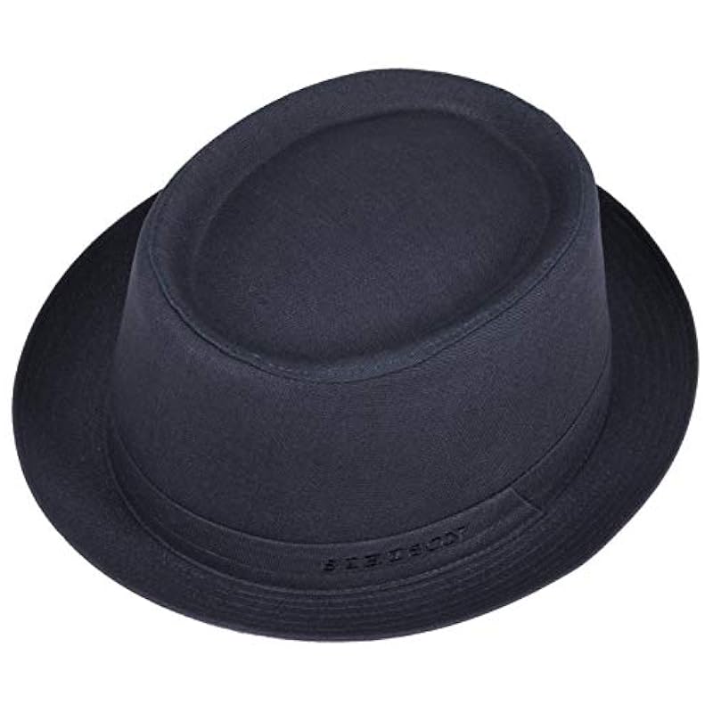 Stetson Athens Cotton Pork Pie Hat Women/Men | Made in Italy Navy ‎womens Hats & Caps Stetson