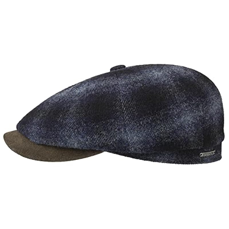 ‎mens Hats & Caps Stetson Stetson Hatteras Johnny Flat Cap Men Black-Blue 7 3/8