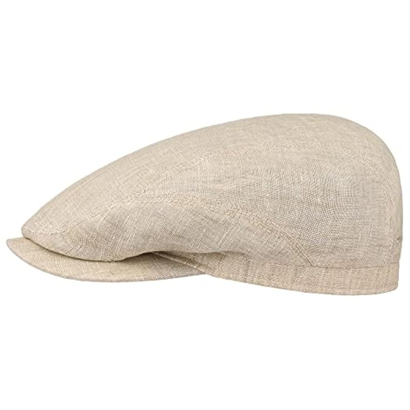 Stetson Belfast Linen Summer Flat Cap Men - Made in The EU Oatmeal ‎mens Hats & Caps Stetson