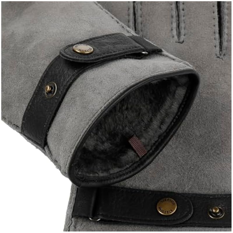 Stetson Stetson Deerskin Lambswool Gloves Men - Grey ‎mens Gloves & Mittens