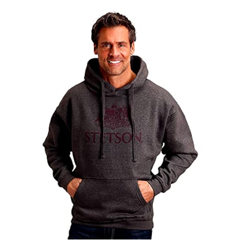 Stetson Active ‎men Stetson Western Sweatshirt Mens L Graphite Gray 11-097-0562-0920 GY