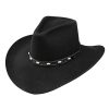Stetson Buck Shot 3X Felt Stallion Collection Cowboy Hat Black 4" Brim Black ‎mens Hats & Caps Stetson