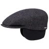 ‎mens Hats & Caps Stetson Stetson Kent Wool Ivy Cap with Earflaps Men | Made in The EU Anthracite