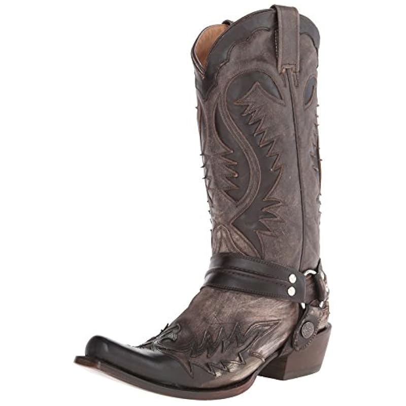 Stetson Boots ‎mens Stetson Men's Snip Toe Harness W/ Bleach Boot Brown