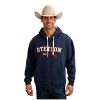 Stetson Fashion Hoodies & Sweatshirts ‎mens Stetson Mens Navy Blue Cotton Blend 1865 Ribbon Hoodie L