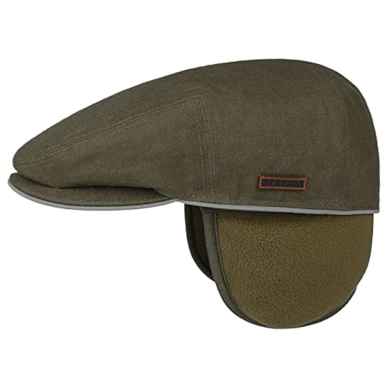‎mens Hats & Caps Stetson Stetson Kent Outdoor Flat Cap with Ear Flaps Men - Olive