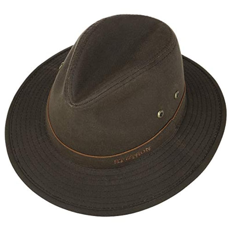 Stetson Hats & Caps ‎mens Stetson Avasun Waxed Cotton Traveller Women/Men | Dark Brown