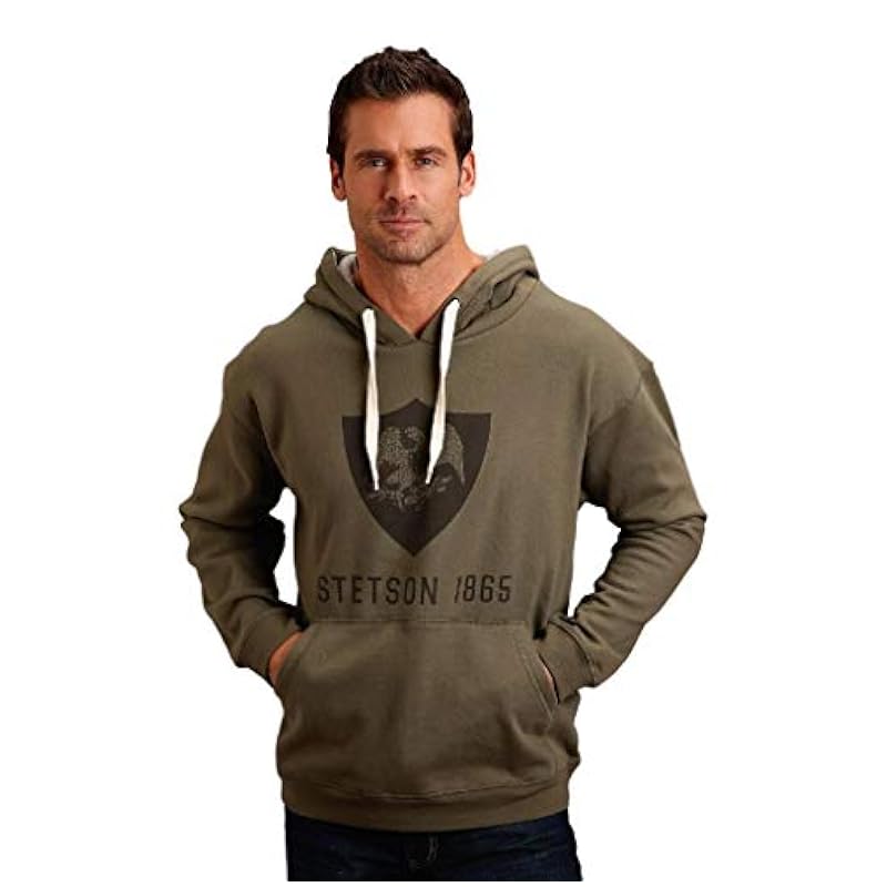 Stetson Stetson Western Sweatshirt Mens Hooded L Green 11-097-0562-0885 GR ‎mens Fashion Hoodies & Sweatshirts