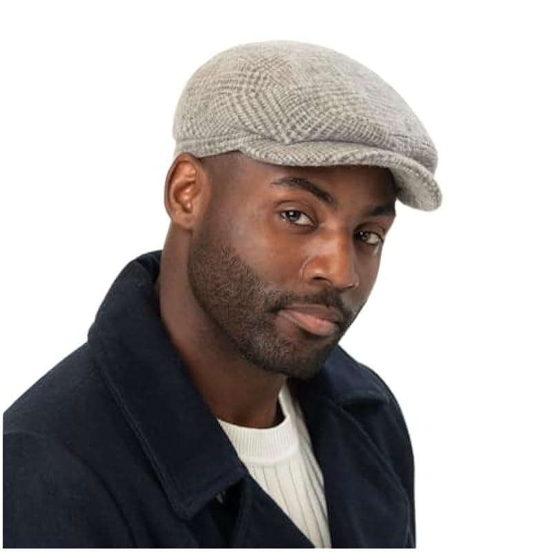 Stetson Stetson Undyed Virgin Wool Driver Flat Cap Men - Made in The EU Light Grey ‎mens Hats & Caps
