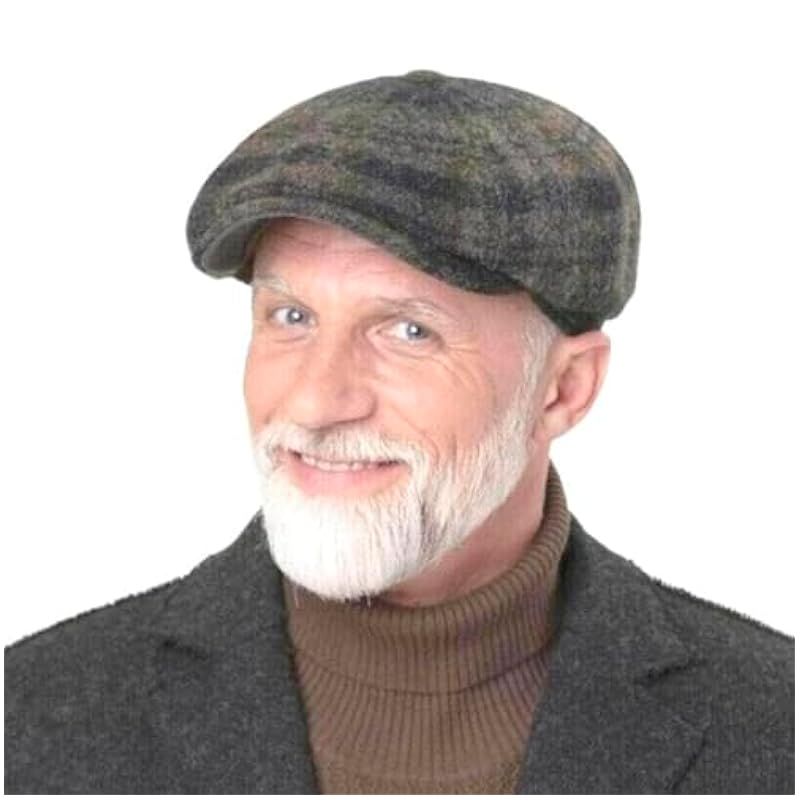 Stetson Hatteras Beeswax Shetland Wool Flat Cap Men - Brown-blue Stetson ‎mens Hats & Caps