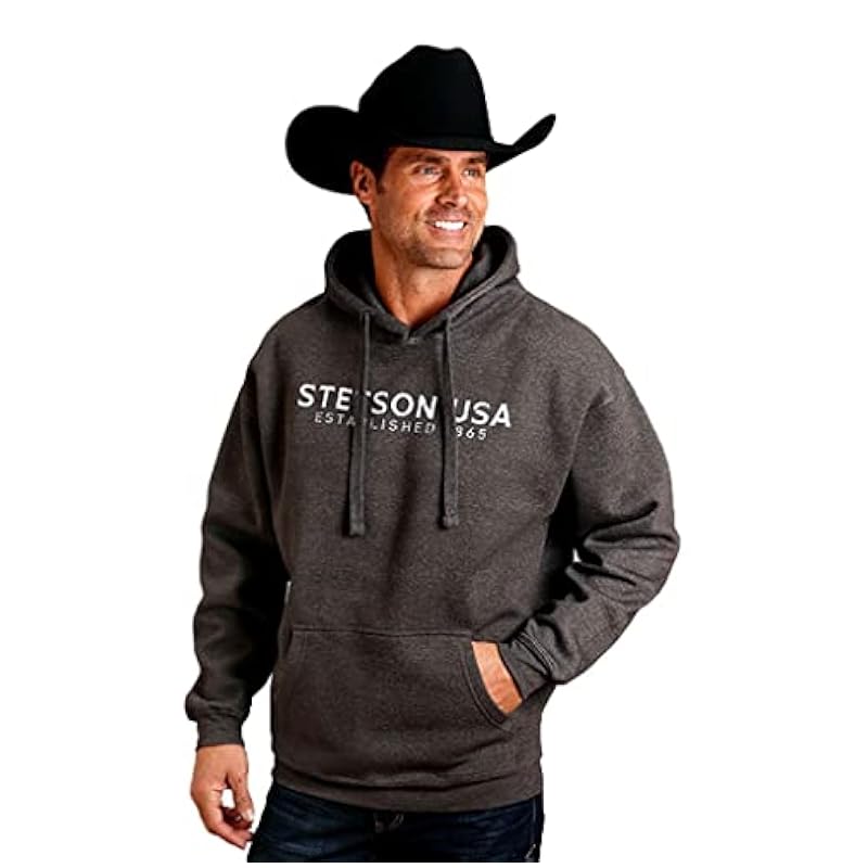 Stetson Active ‎men Stetson Western Sweatshirt Men Kangaroo S Gray 11-097-0562-0908 GY
