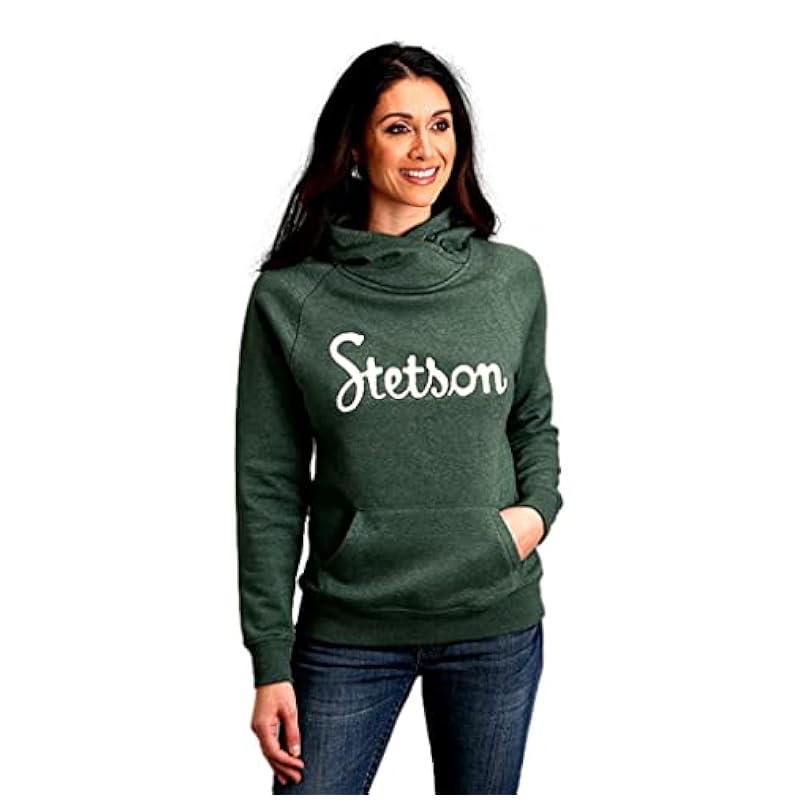 Stetson Western Sweatshirt Womens Raglan L Green 11-098-0562-7096 GR ‎womens Active Stetson
