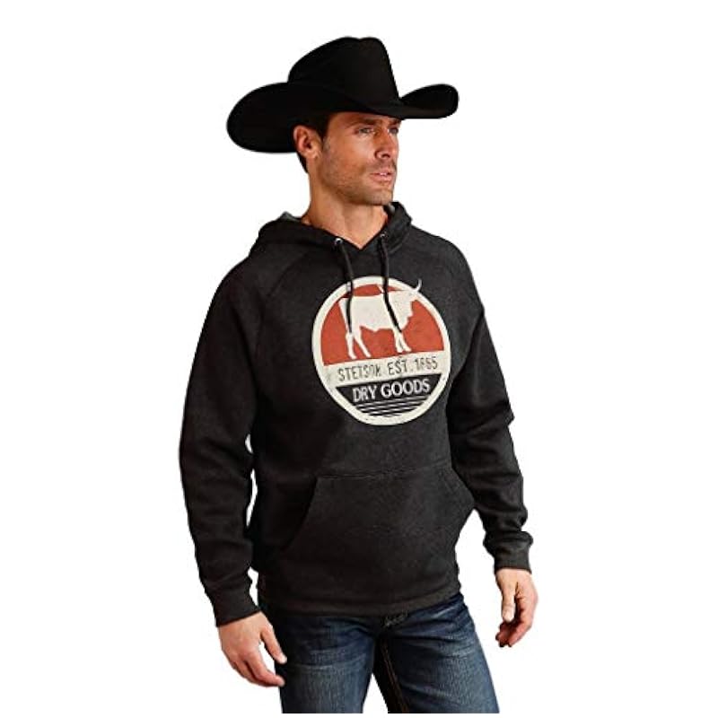 Stetson Stetson Men's Dry Goods Graphic Hooded Sweatshirt Black Medium ‎mens Fashion Hoodies & Sweatshirts