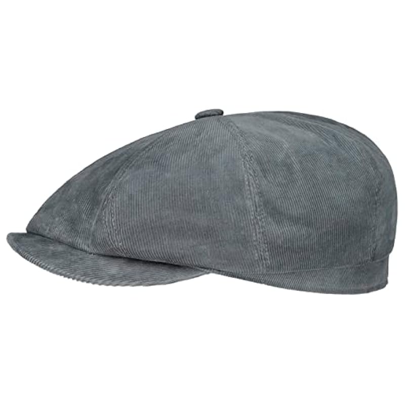 Stetson Hatteras Sustainable Corduroy Flat Cap Men - Made in The EU Blue ‎mens Hats & Caps Stetson