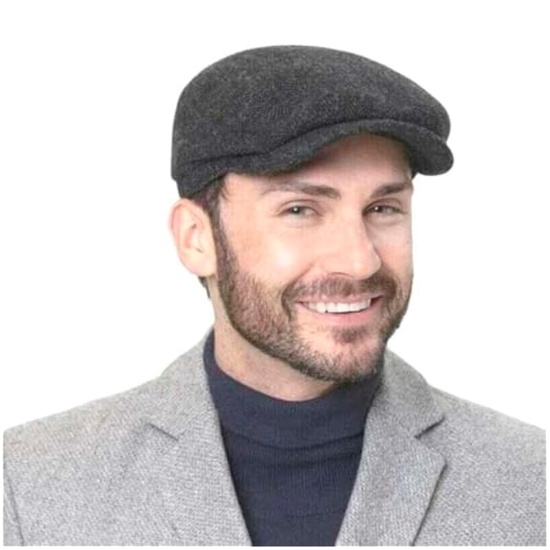 Stetson Belfast Classic Wool Flat Cap Women/Men | Made in The EU Grey-blue ‎mens Hats & Caps Stetson