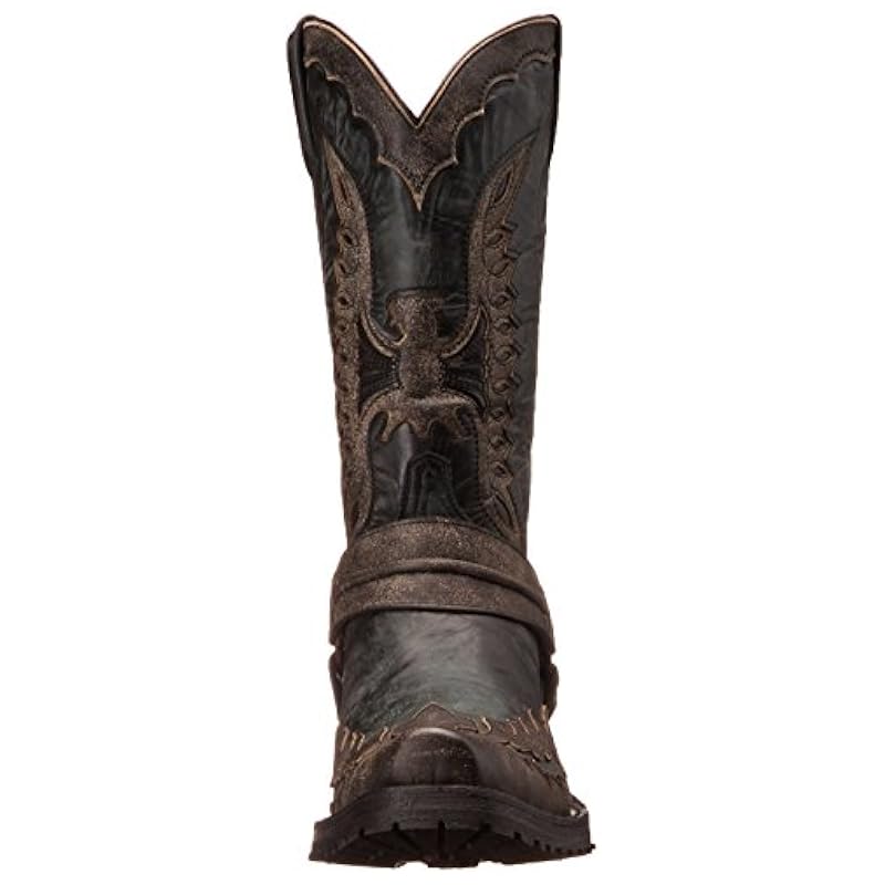 Stetson Stetson Men's Outlaw Eagle Western Boot Distressed ‎mens Boots