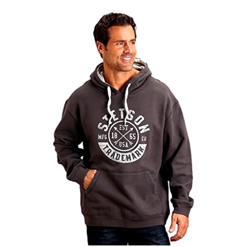 Stetson Active ‎men Stetson Western Sweatshirt Mens Trademark S Gray 11-097-0562-0907 GY