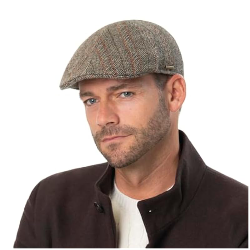 Stetson Carsen Wool Flat Cap Men - Made in The EU Beige ‎mens Hats & Caps Stetson