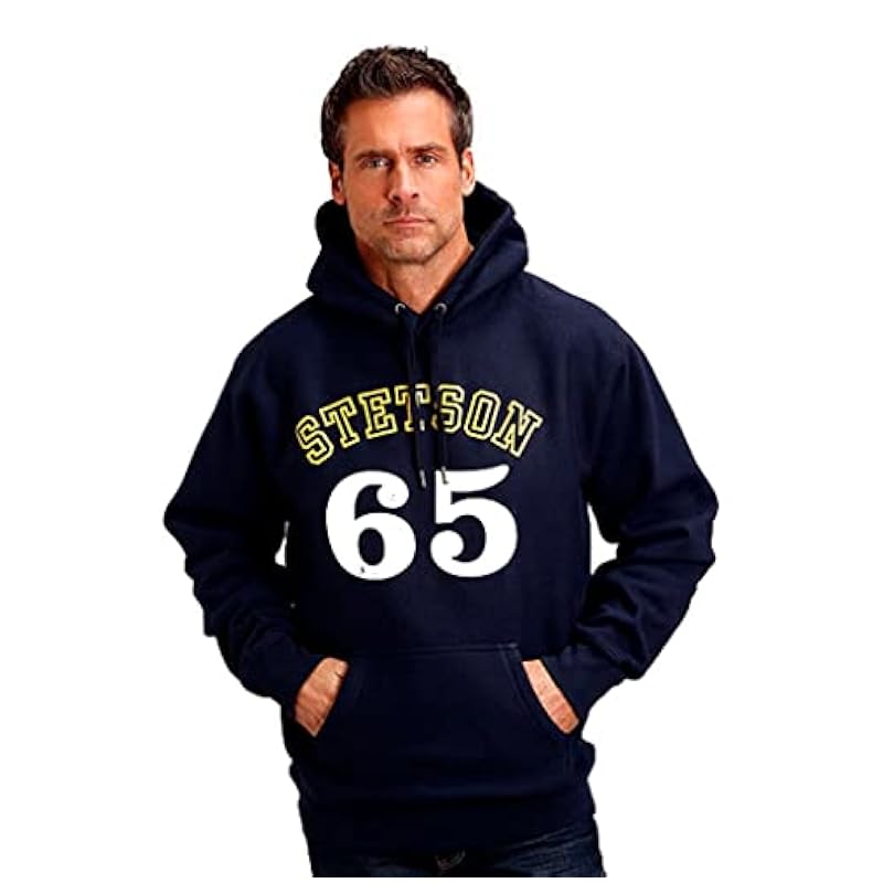 Stetson Western Sweatshirt Men Hooded Logo XL Navy 11-097-0562-0918 BU Stetson ‎men Active