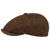 Stetson Hatteras Wool Melange Flat Cap Men - Made in Germany Rust Stetson ‎mens Hats & Caps