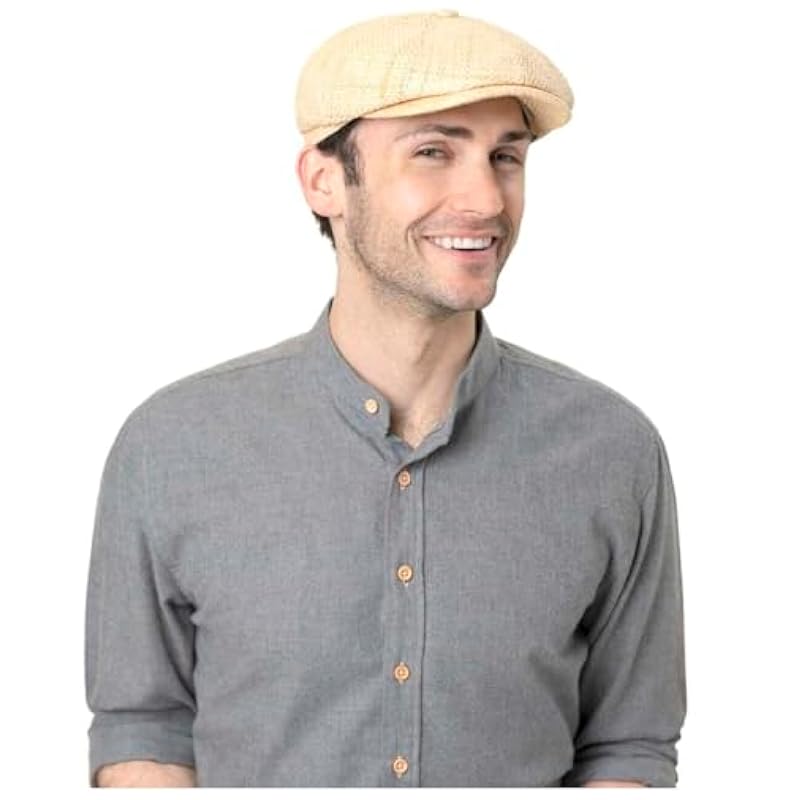 ‎mens Hats & Caps Stetson Stetson Hatteras New Toyo Flat Cap Men - Nature