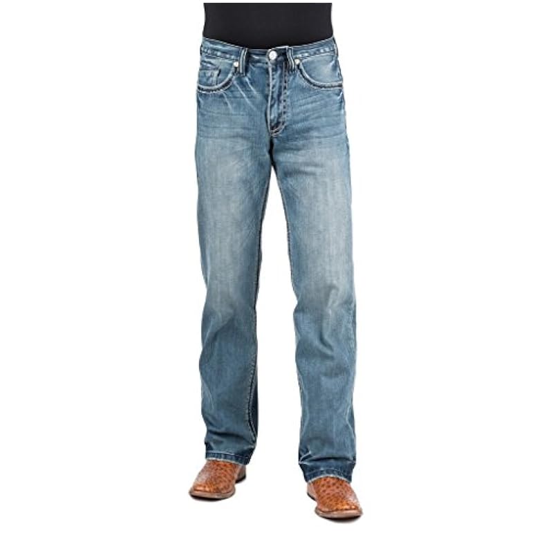 Stetson Men's Modern Straight Leg Jean Ice Blue ‎mens Jeans Stetson