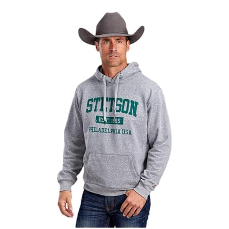 Stetson Active ‎men Stetson Western Sweatshirt Mens Collegiate M Gray 11-097-0562-0927 GY