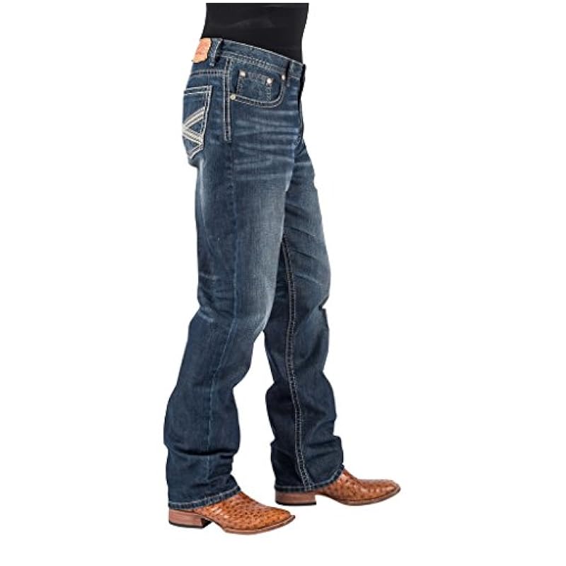 Stetson Men's 1520 Standard Fit Straight Jeans Blue 33W x 34L Stetson ‎mens Jeans