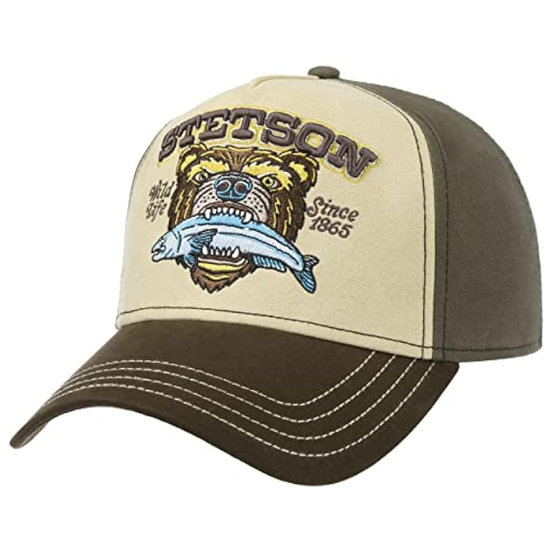 ‎womens Hats & Caps Stetson Stetson Wild Life Since 1865 Trucker Cap Women/Men - Beige-brown