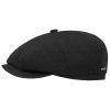 Stetson Hats & Caps ‎mens Stetson Hatteras Superior Cotton Flat Cap Men - Made in Germany Black