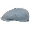 Stetson Hats & Caps ‎mens Stetson Hatteras Summer Twill Flat Cap Men - Made in The EU Light Blue