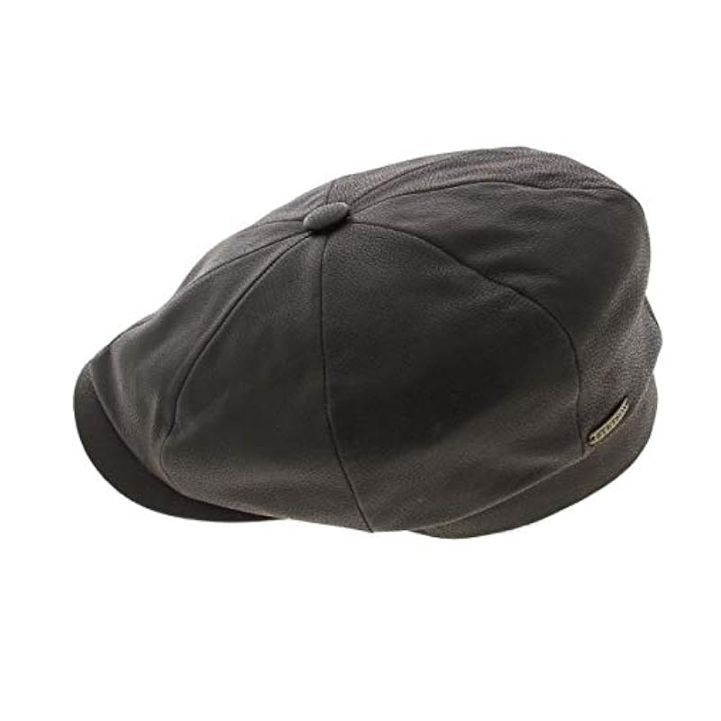 Stetson Hats & Caps ‎mens Stetson Hatteras Chevrette Leather Cap Women/Men - Made in Germany (Brown, 7 1/8)