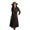 Stetson Stetson Women's Horse Print Long Sleeve Dress Black Large ‎womens Dresses