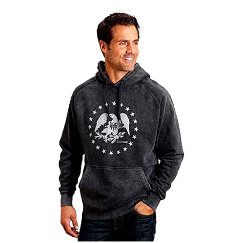 ‎men Active Stetson Stetson Western Sweatshirt Mens Vintage S Black 11-097-0562-0909 BL