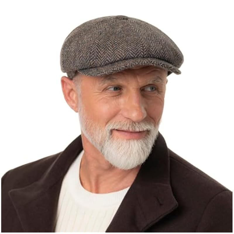 Stetson Hatteras Harris Tweed Herringbone Cap Men - Made in The EU Anthracite Stetson ‎mens Hats & Caps