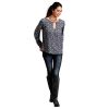 Stetson Womens Grey Rayon/Nylon Prairie Flower L/S Blouse M ‎womens Tops, Tees & Blouses Stetson