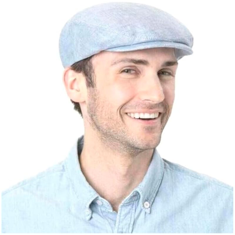 Stetson Just Linen Flat Cap Women/Men - Made in The EU Light Grey ‎mens Hats & Caps Stetson