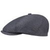 Stetson Milner Silk Flat Cap Women/Men - Made in The EU Grey-black Stetson ‎mens Hats & Caps