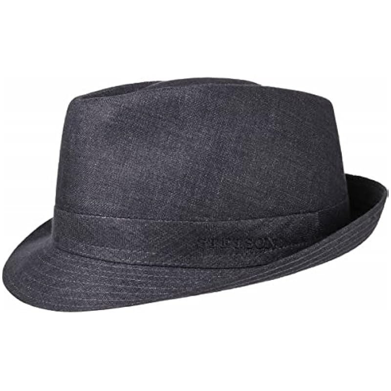 Stetson Men's Linen Trilby Fedora Hats (Anthracite, 57 cm) ‎mens Hats & Caps Stetson