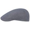 Stetson Stetson Herringbone Linen Flat Cap Men - Made in The EU Blue ‎mens Hats & Caps