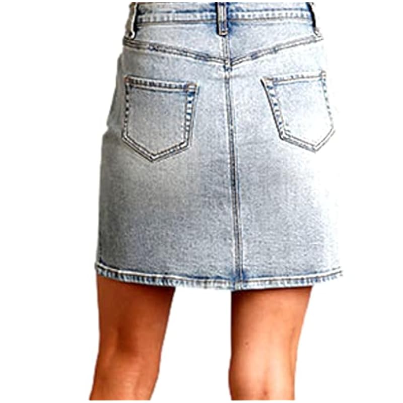 ‎womens Skirts Stetson Stetson Western Skirt Womens Denim Stretch 10 Blue 11-060-0202-0520 BU