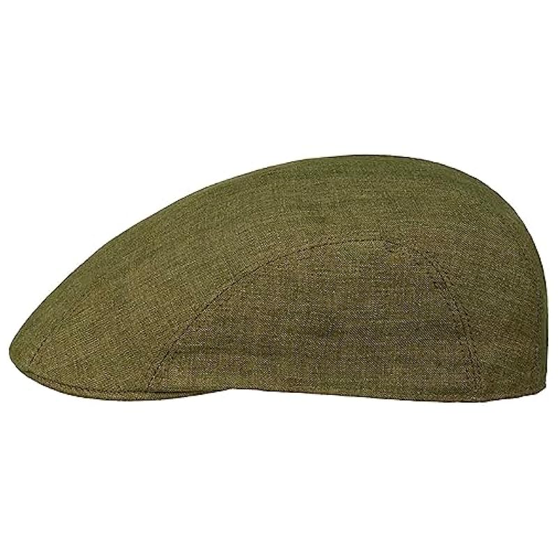 Stetson Stetson Madison Linen Flat Cap Women/Men - Green ‎mens Hats & Caps