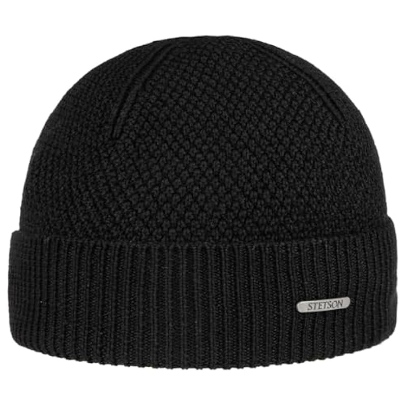 ‎womens Hats & Caps Stetson Stetson Rodrick Merino Knit Hat Women/Men - Made in Italy Black