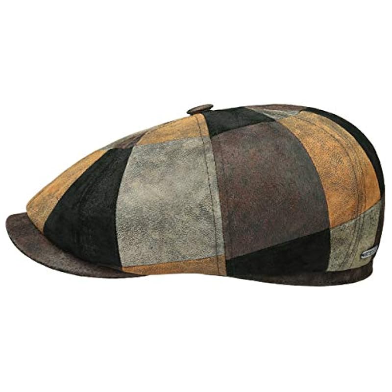 ‎mens Hats & Caps Stetson Stetson Men's Weathered Leather 8/4 Cap Brown