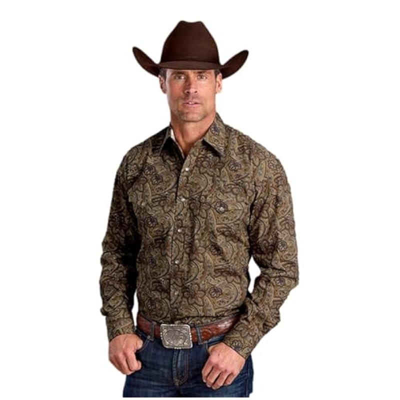 Stetson Brown Paisley Print - Mens Shirt ‎mens Shirts Stetson
