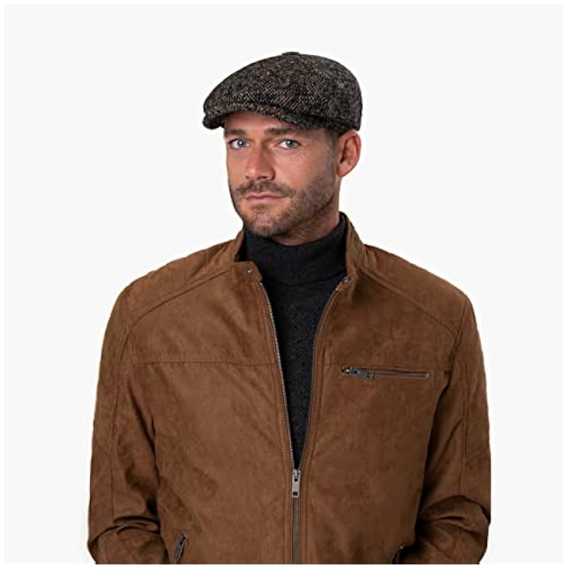 Stetson Stetson Hatteras Colour Dots Flat Cap Men - Made in The EU Navy ‎mens Hats & Caps
