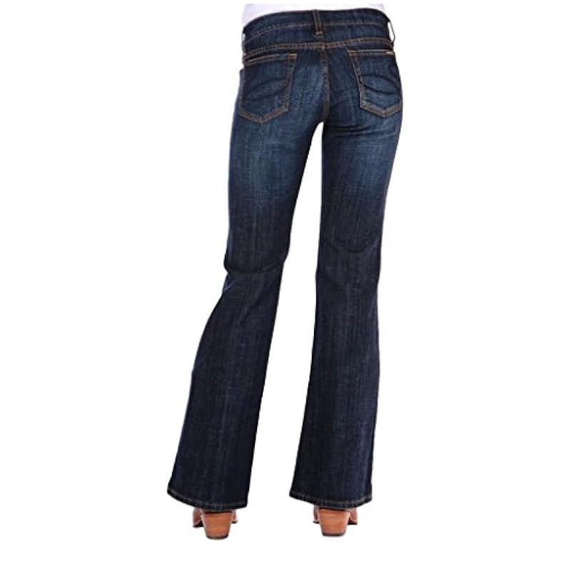 Stetson Stetson Apparel Women's Dark Blasted Low Rise 816 Classic Fit Boot Cut Jeans Blue 10 33R ‎womens Jeans