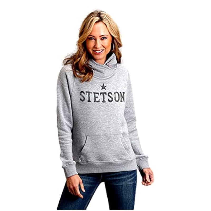 Stetson Stetson Western Sweatshirt Womens Star M Gray 11-098-0562-8006 GY ‎womens Novelty